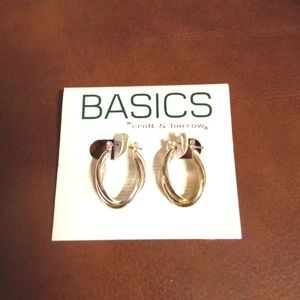 Croft & Barrow Basics  silver toned hoops